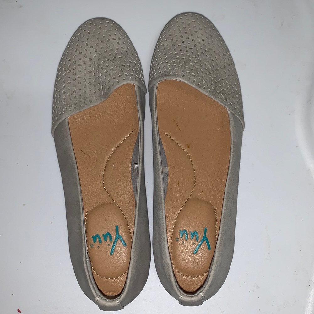 *New* Yuu Gray perforated flats.